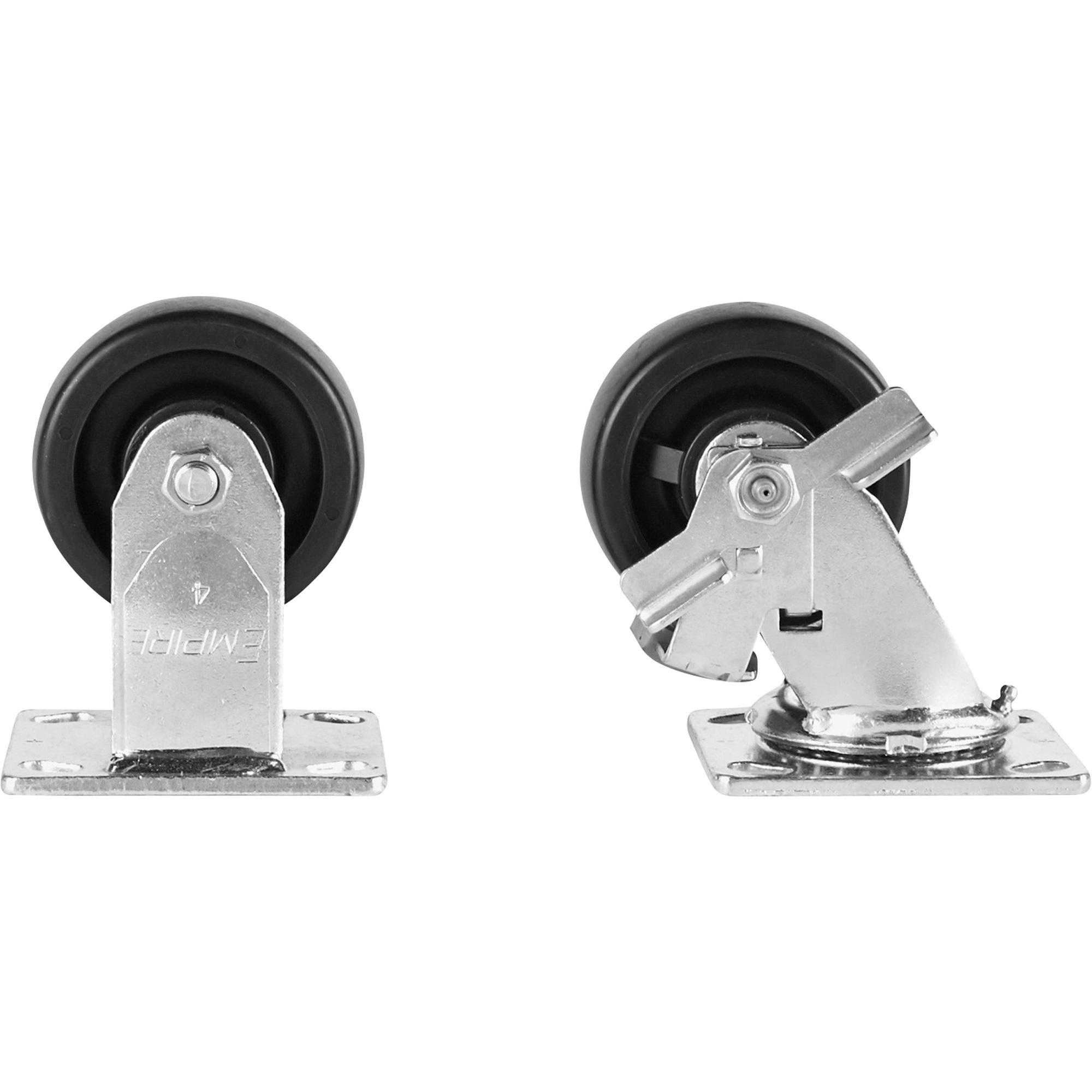 KNAACK 4in. Caster Set, 4-Pk., 1600-Lb. Capacity, Polypropylene Wheels, Model# 495